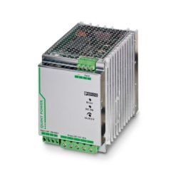 QUINT POWER -virtalähde DIN-kiskoon asennettavaksi, jossa on SFB (Selective Fuse Breaking) -teknologia, syöttö: 3-vaiheinen, lähtö: 24 V DC/40 A.