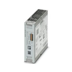 QUINT POWER -virtalähde vapaavalintaisella lähtövirralla, SFB (selective fuse breaking) -teknologialla ja NFC-liitännällä, syöttö: 1-vaiheinen, lähtö: 24 V DC/5 A.