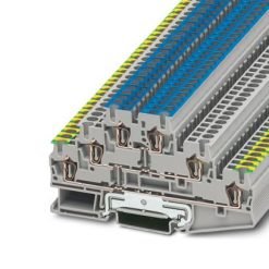 Spring cage ground terminal block