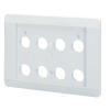 Flush mounting plate, gray, 8 mounting locations