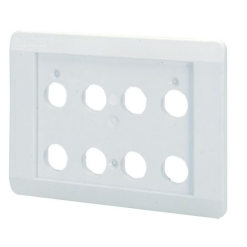 Flush mounting plate, gray, 8 mounting locations