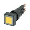 Illuminated pushbutton actuator, yellow, momentary