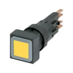 Illuminated pushbutton actuator, yellow, momentary