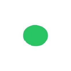Button lens, flat green, blank