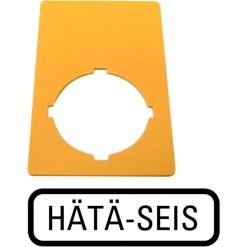 Label, emergency switching off, yellow, HxW=50x33m