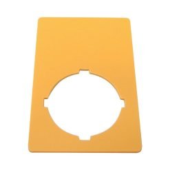 Label, emergency switching off, yellow, HxW=50x33m