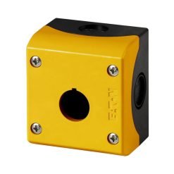Surface mounting enclosure, yellow, 1 mounting loc