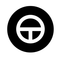 Button plate, flat black, inching symbol