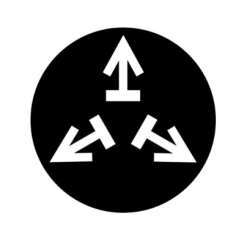 Button plate, flat black, symbol Release