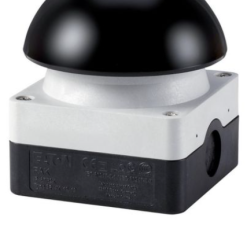 Palm switch, 1N/O+1N/C, mushroom black