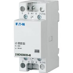 Installation contactor, 230VAC/50Hz, 4N/O, 25A, 2H