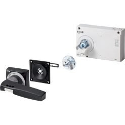 Door coupling rotary handle, lockable