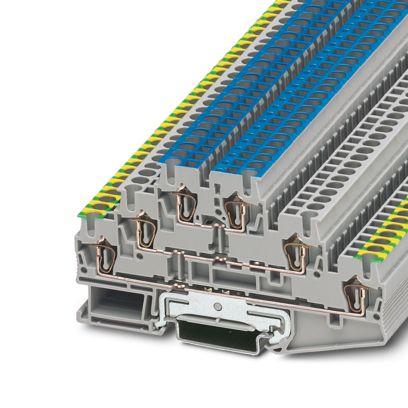Spring cage ground terminal block