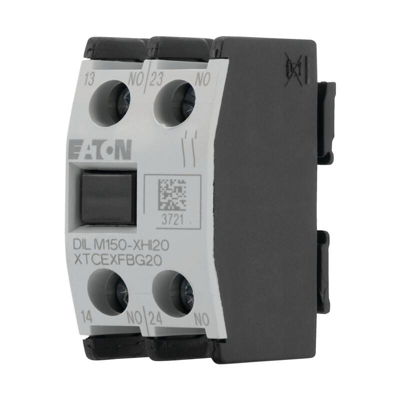 Auxiliary contact module, 2 pole, Ith= 16 A, 2 N/O, Front fixing, Screw terminals, DILM40 - DILM170