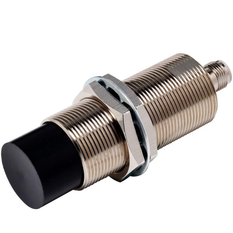 Proximity sensor, inductive, nickel-brass, long body, M30, unshielded, 50 mm, DC, 3-wire, PNP NO, IO-Link COM3, M12 connector