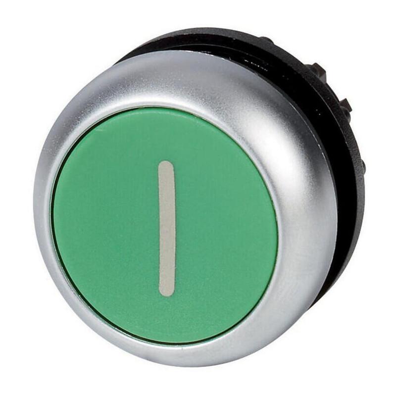 Pushbutton, RMQ-Titan, Flat, momentary, green