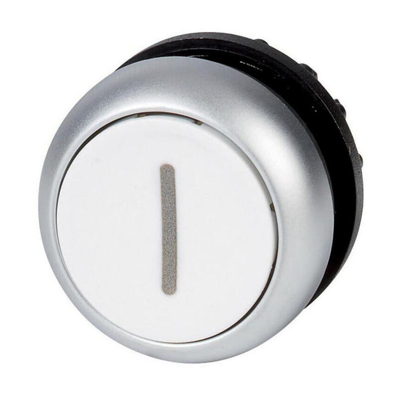 Pushbutton, RMQ-Titan, Flat, momentary, White