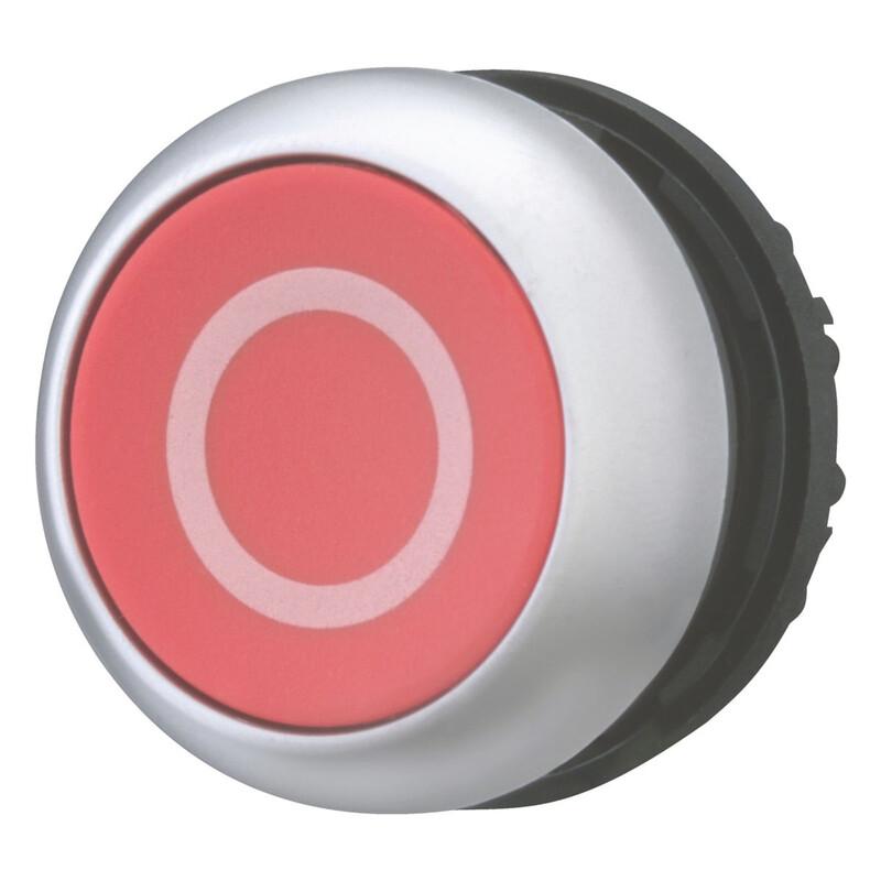 Pushbutton, RMQ-Titan, Flat, maintained, red