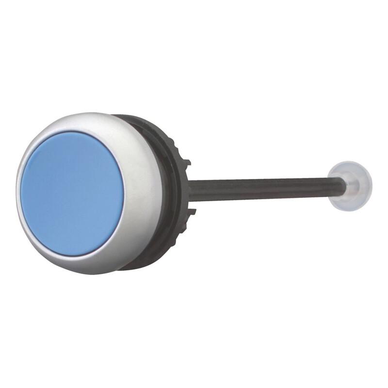 Release pushbutton, blue, Bezel: titanium