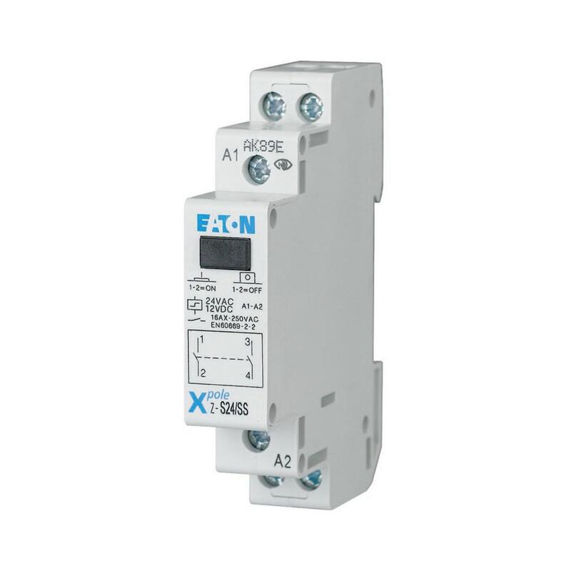 Impulse relay, 24AC/12DC, 2NO, 16A, 50Hz, 1SU